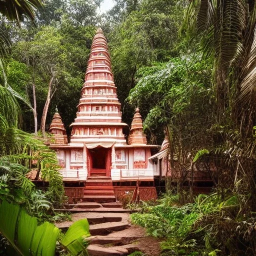 indian temple in the jungle