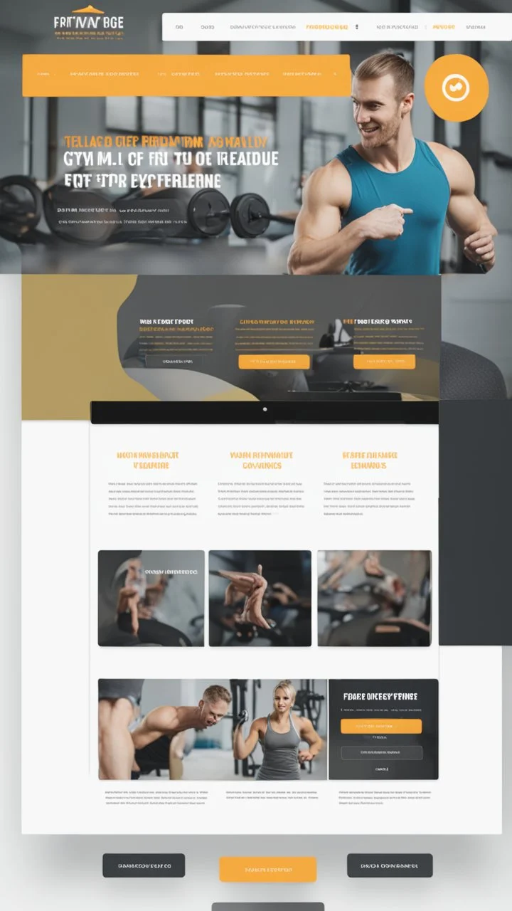 Design a user-friendly and visually appealing landing page for a gym website, prioritizing an intuitive user experience