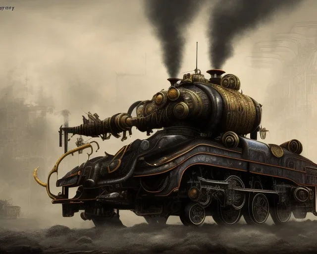 steampunk railway tank titan apocolypse