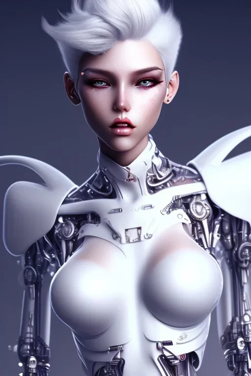 cyborg, white hair, sexy, perfect, real, dream