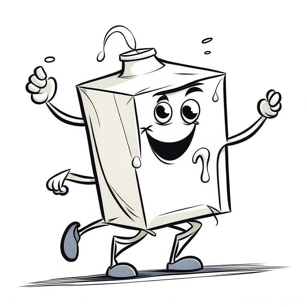 dancing milk carton cartoon