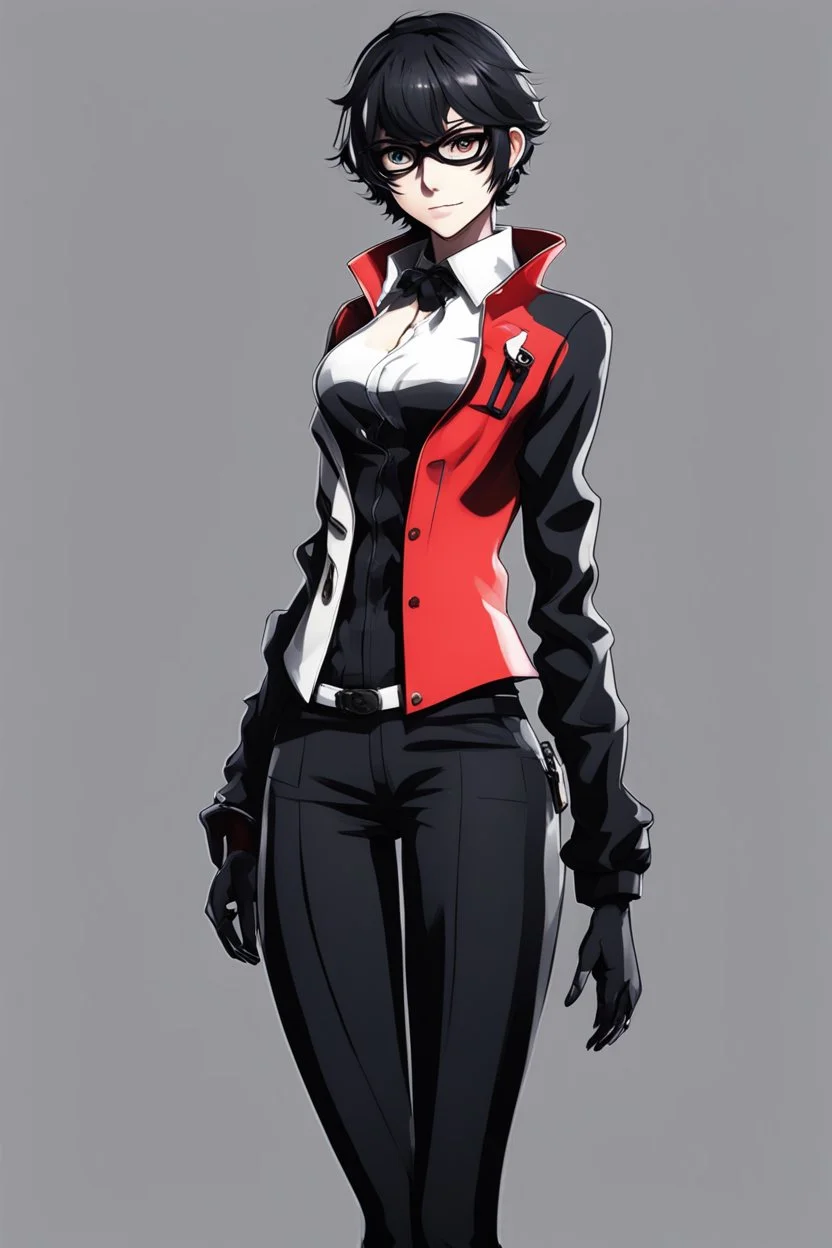 personaggio femminile in stile videogioco Persona 5