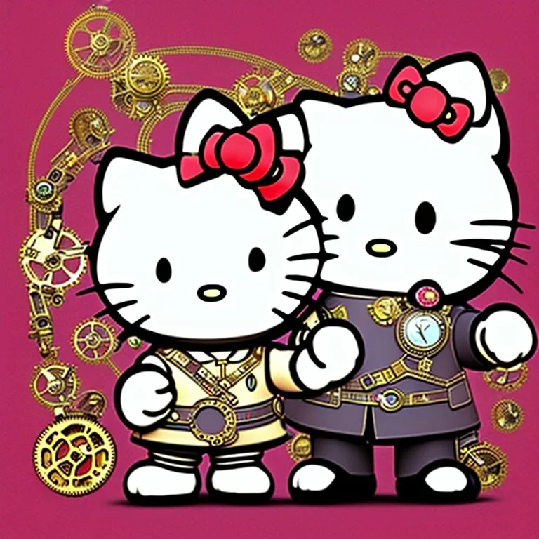 Hello kitty style steampunk