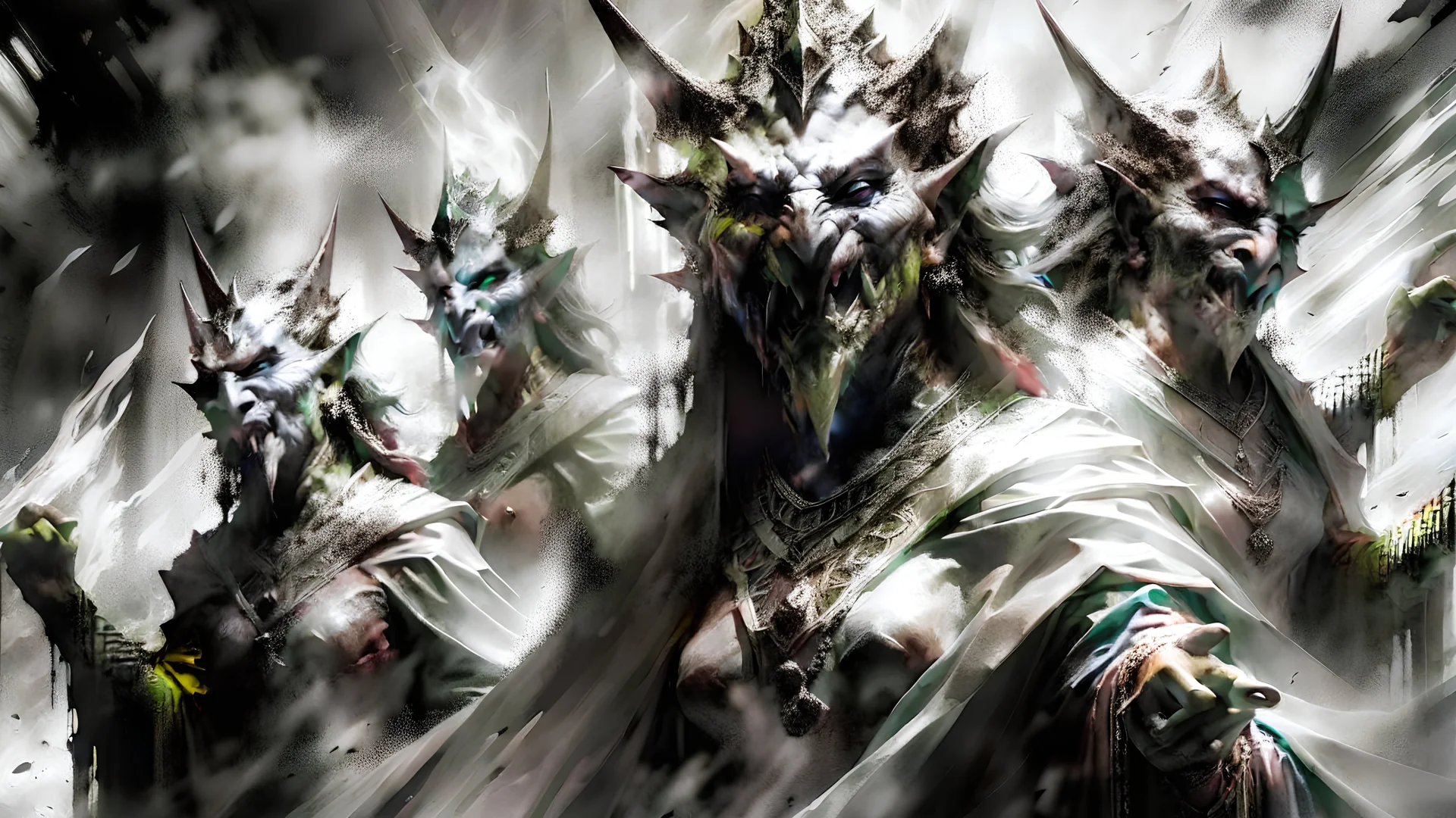 sketch-style painting of a dragon art by Yoji Shinkawa and Valeria Burzo large bats in the background