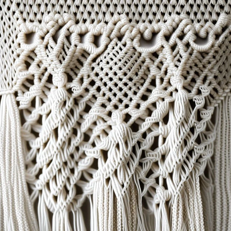 Fabrics texture macrame plat