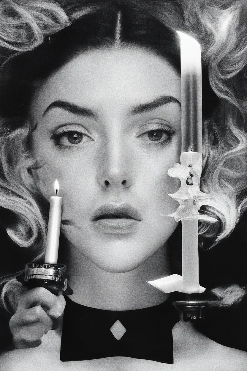 face melting light saber candle INFINATE MONEY GLITCH in the style of Eileen Agar surrealism black and white divinci