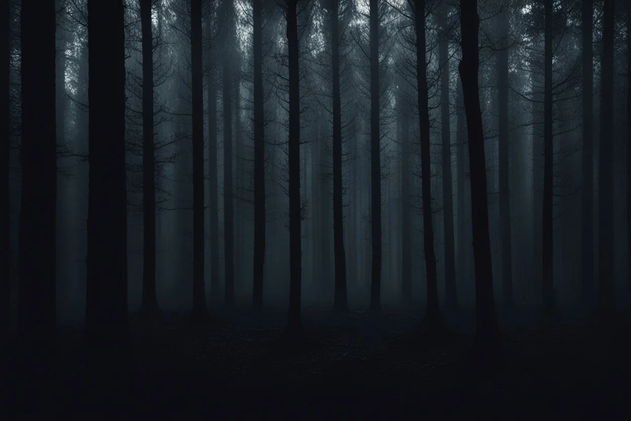 лес темный
