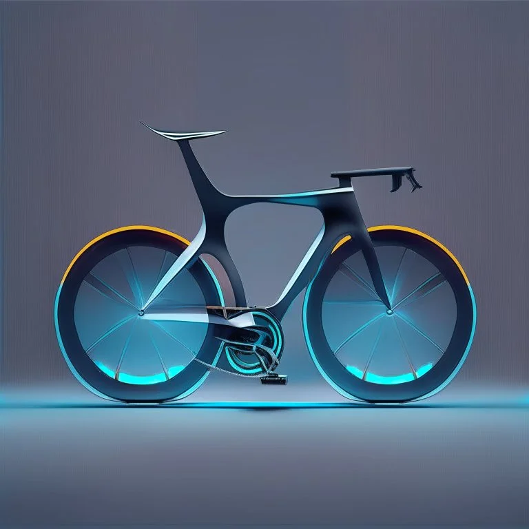 minimalistic bicycle digital art. Futuristic