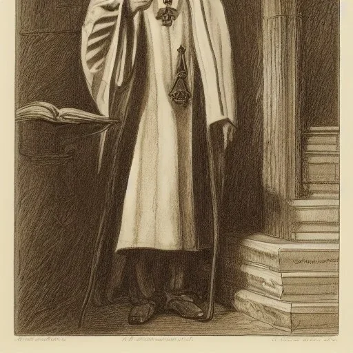 Portrait of a priest by John Blanche.