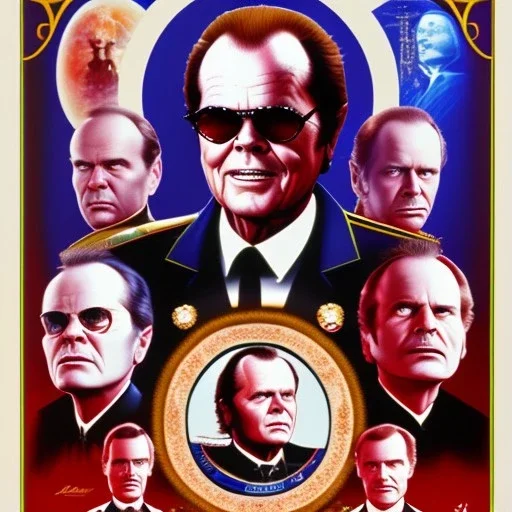 movie poster, "for en neve dollar", jack nicholson in the lead role