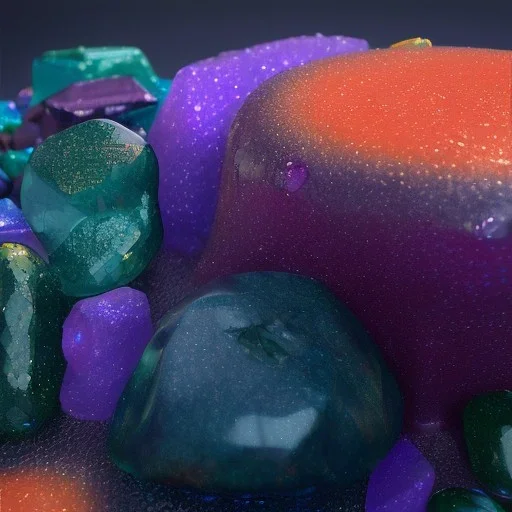 rare colorful gems, surreal max detail 8k