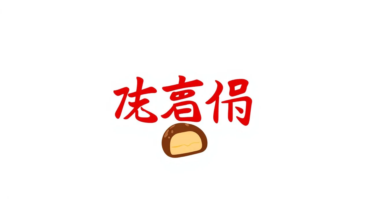 A round logo named (کارامل) designed for a confectionary with a red gold color theme on a white background and the use of a chocolate toffee cream candy symbol.
