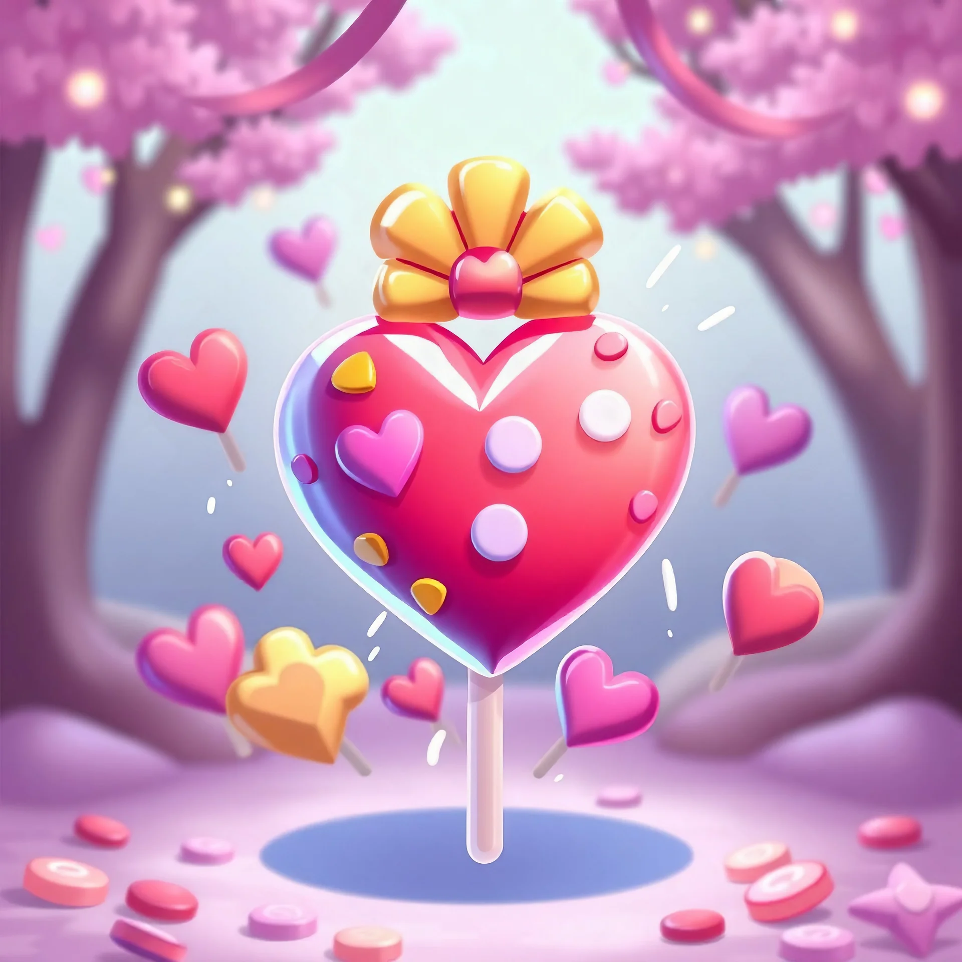 2D game ui element : 1 candies Heart