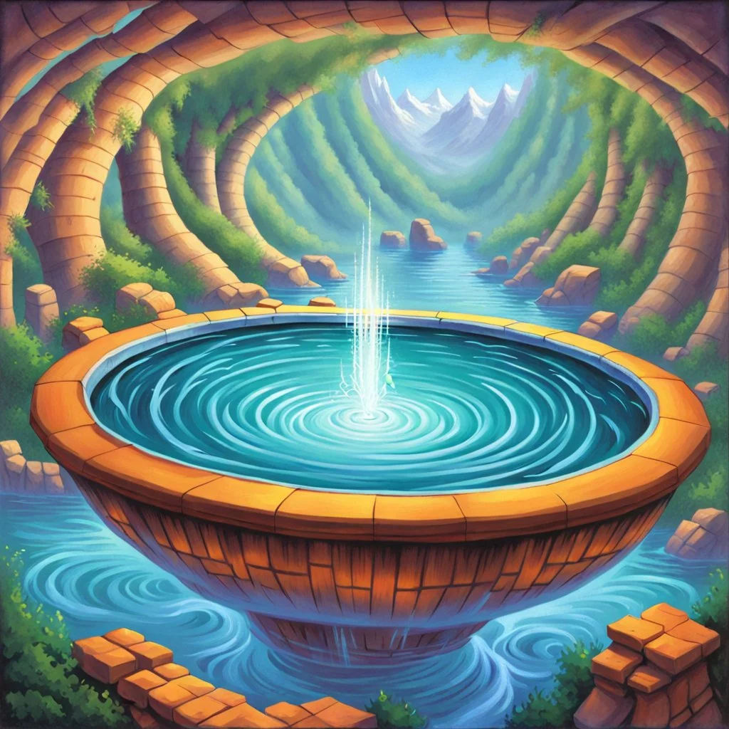 90's fantasy art of a whirlpool