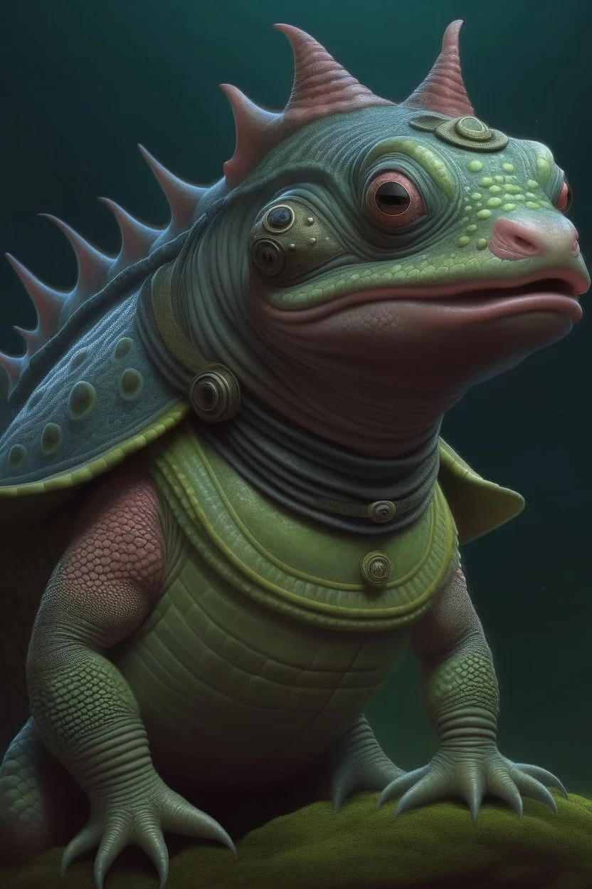 Matamata Turtle shark alien , 3d 4k octane render, lifelike, photorealistic, artstation, illustration, smooth, sharp focus, ornate, intricate, complex, highly detailed, digital painting, smooth, art by tom bagshaw, akihiko yosh