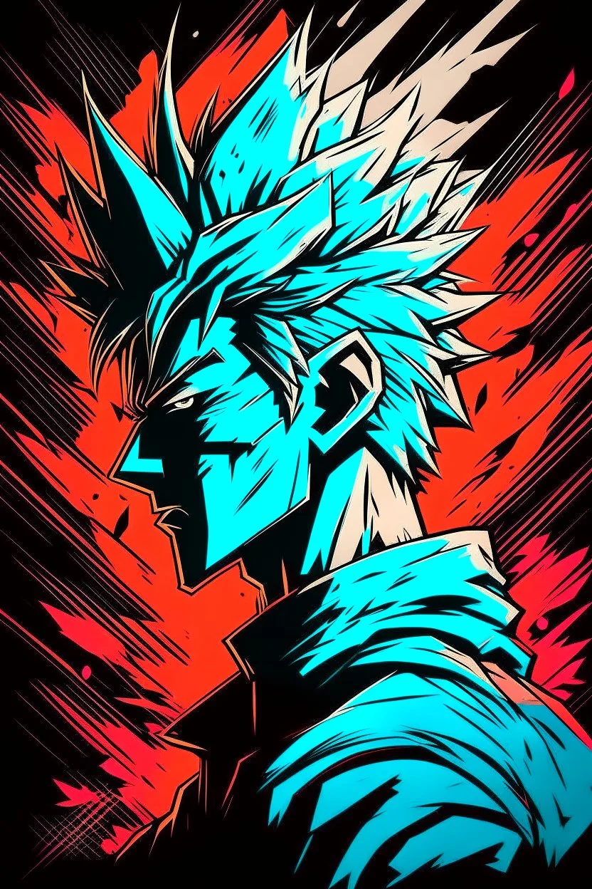 masterpiece, best quality, Siberian bommm, simple logo background, in the style of japanese manga, duotone, professional quality panting, ultra detailed, joyful lightning, multiple colors with some shades, half body shot