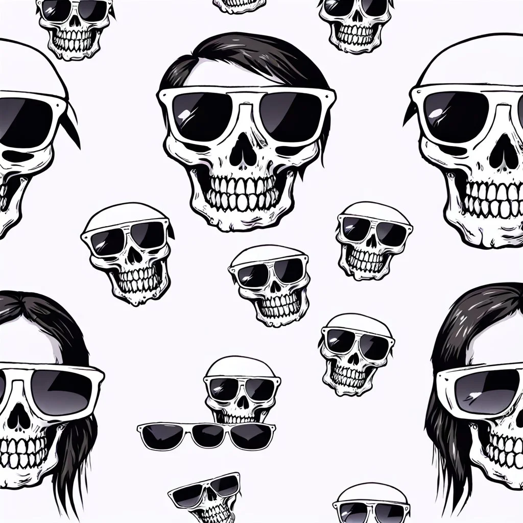 skeleton whit cool sunglasses emotes sheet