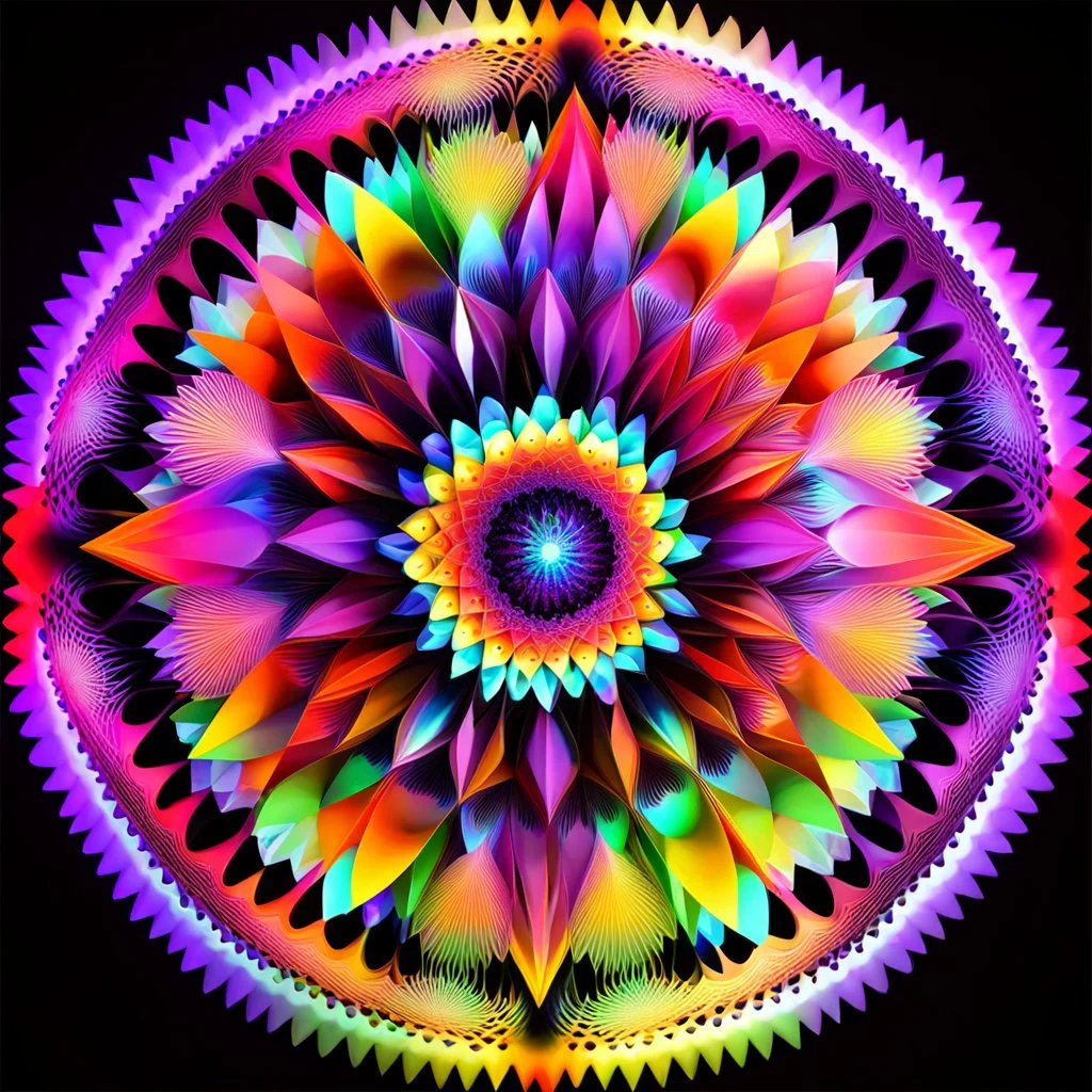 3d Kaleidoscope recursive made of a metallic random color spheres turning many times likr Spirograph drawing Kaleidoscope Ruler Set creation