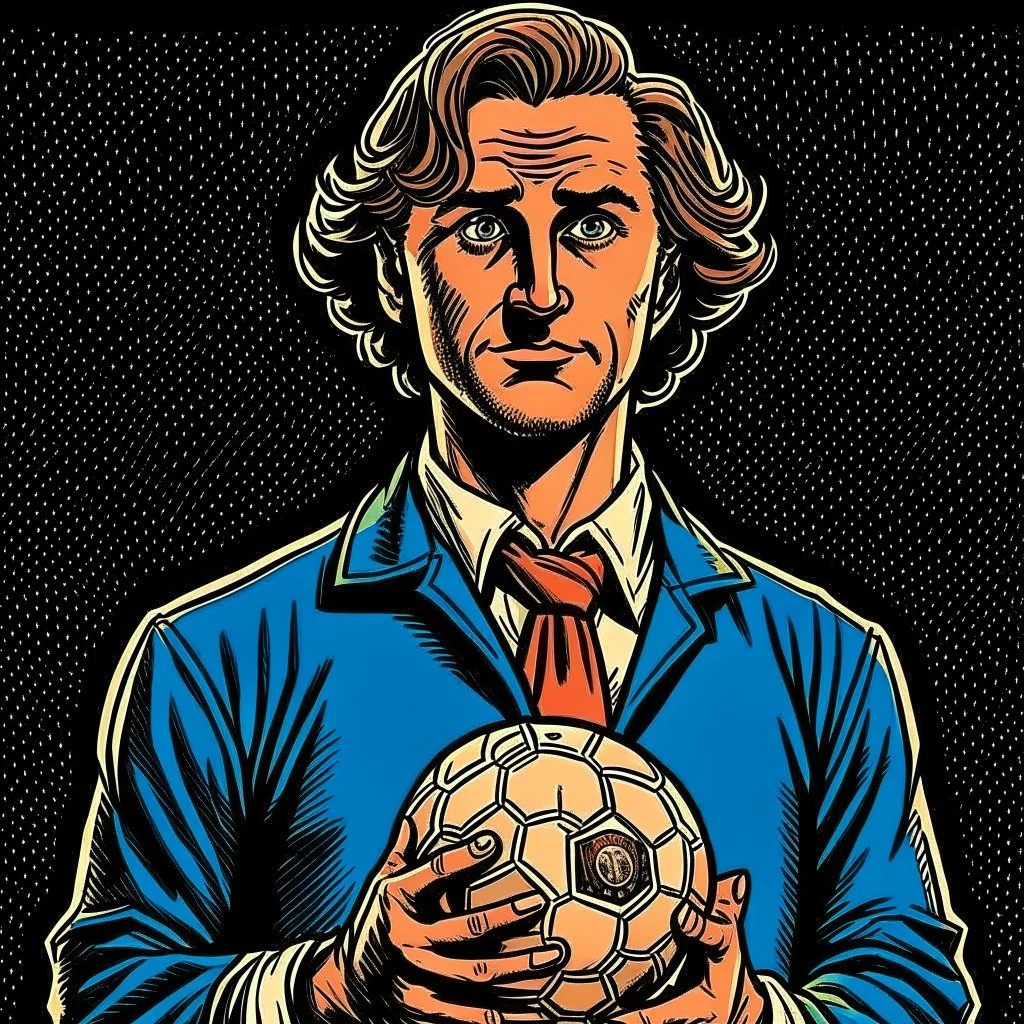 Diego Forlan Football soccer player posing. Dark detective comic watchmen 1940. Paranormal.