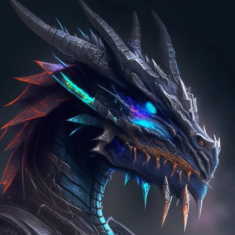 profile picture of a cyber-dragon