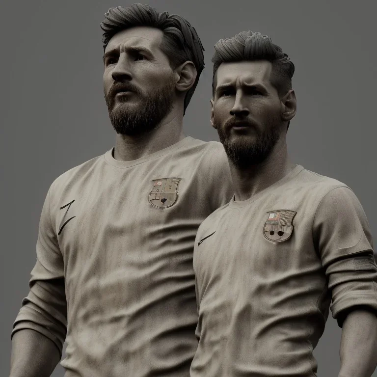 perfect face, lionel messi golden statue, 8k, render, ray tracing, highly detailed, highly realistic