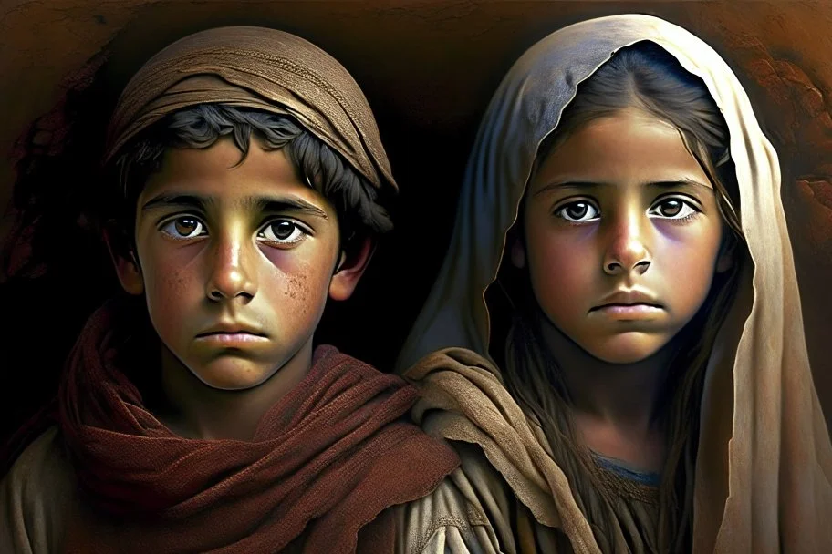 A boy and a girl from the time of Abraham