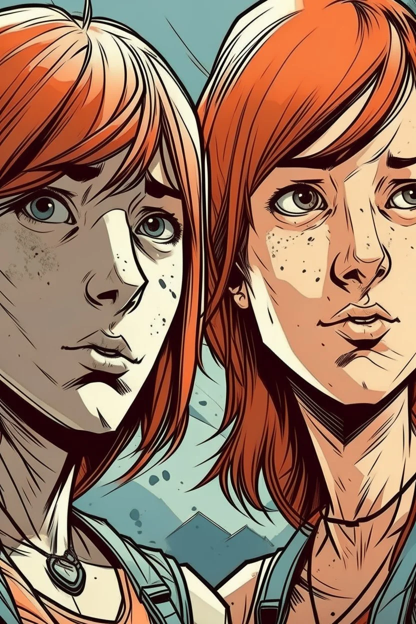 yakın 2 kız arkadaş The walking death tarzı 2D geniş açı Boydan