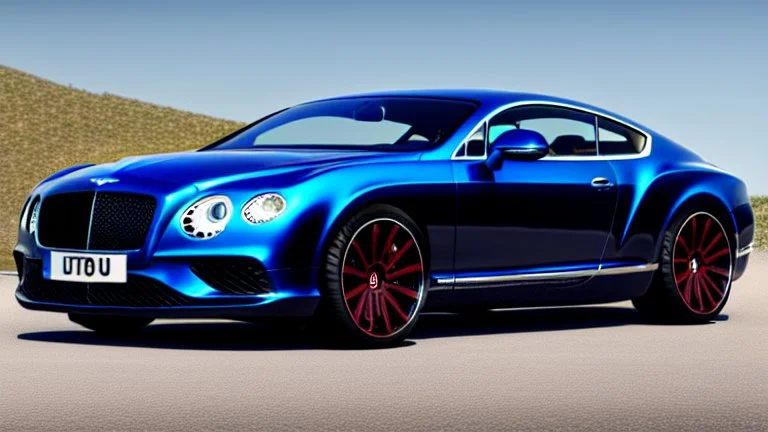 Luxury Bentley Continental GT Full Tuning , Photorealistic, 4K, Ultra Detailed, Front Quarter View