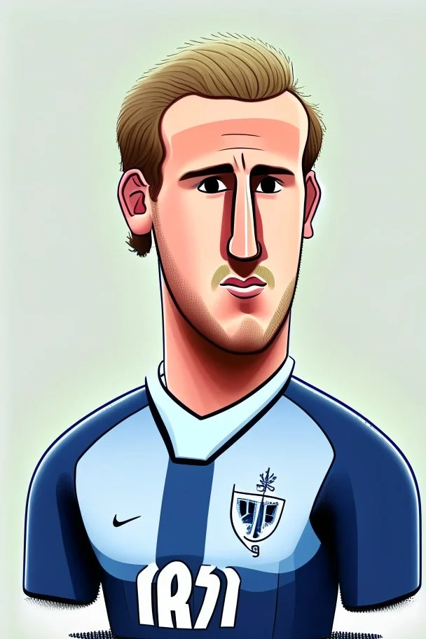 Harry Kane English soccer player 2d cartoon