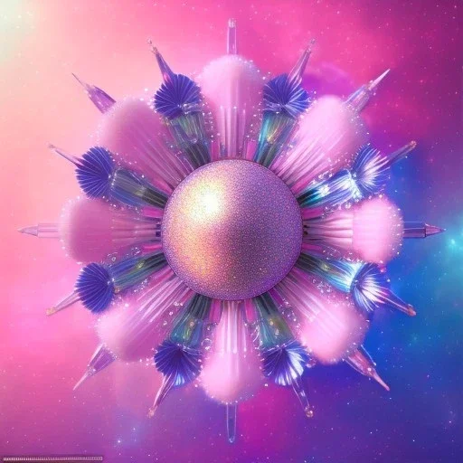  glitter and cristal flower pink and blue in a galactic ambiance, delicate colors in the foreground, full of details, smooth, light effect，vaporwave colorful, smooth, extremely sharp detail, finely tuned detail, ultra high definition, 8 k, unreal engine 5, ultra sharp focus