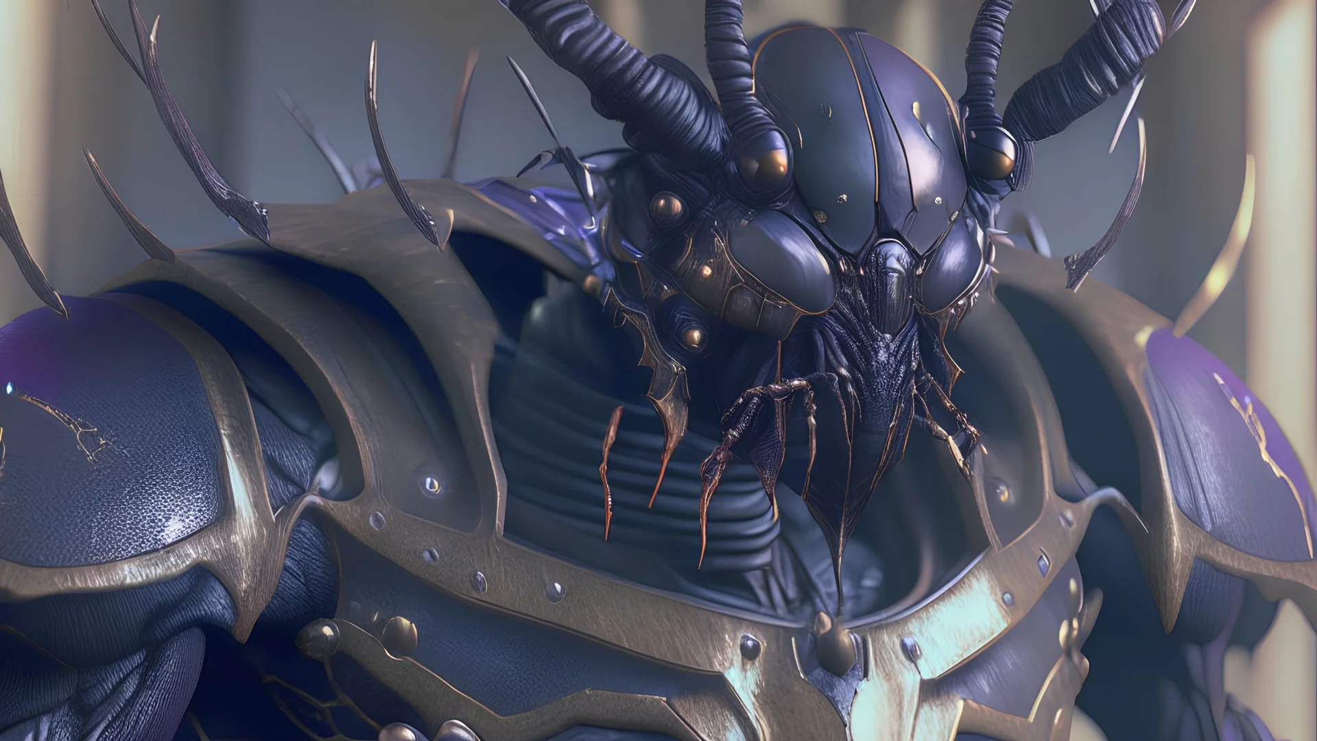 stag beetle humanoid supervillain, photorealistic, unreal engine 5, masterpiece, trending on artstation