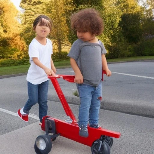 Kare, Ahşap çocuk yürüteci, çocuğu yanlardan destekli, tekerlekli yürüteç