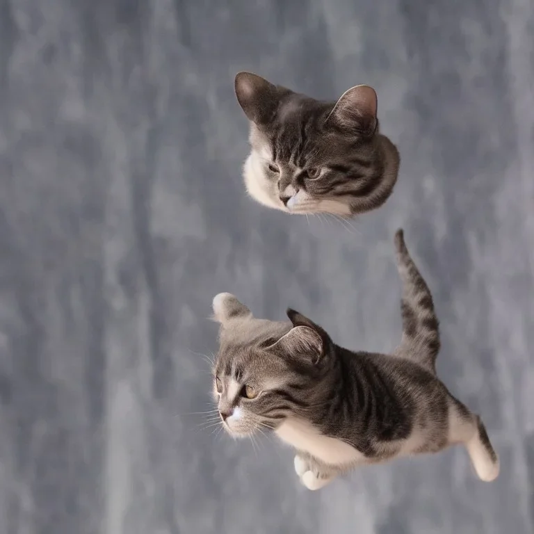 A cat flying