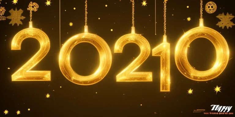 Happy New Year 2023 - golden numbers in holiday night