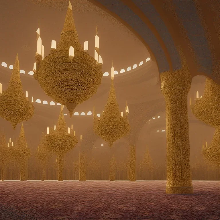 Paradise, a mosque, Qatar city, realistic, Quran, outside view, and cinematic license.