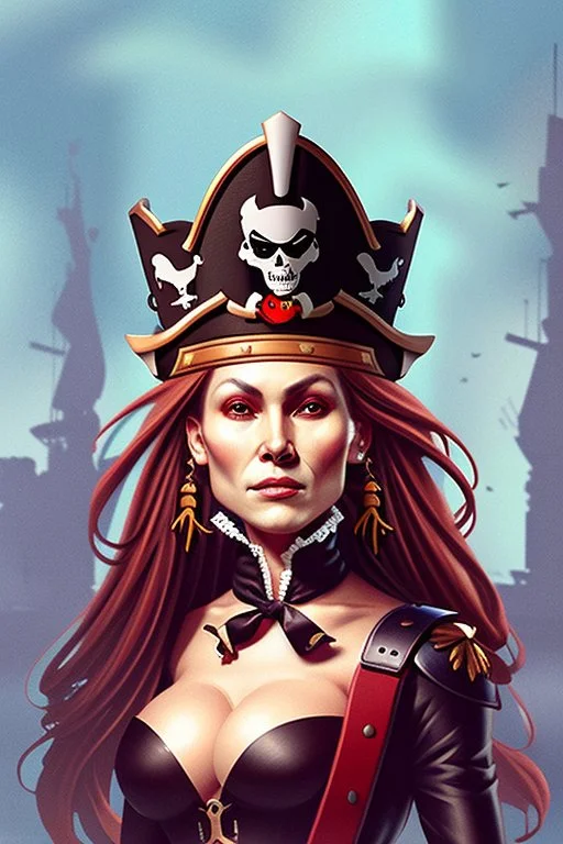 Portrait of a Pirate Queen, similar to Houshou Marine