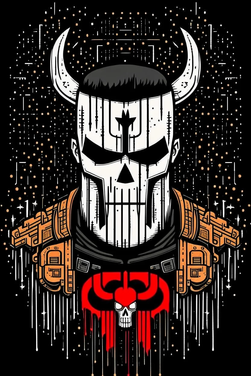 punisher sku;; gm in the style of Hiroshi Nagai