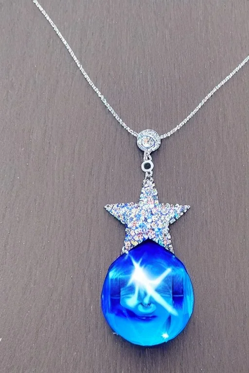 Princesse cosmique, belle, fine, jolie, yeux bleu, collier de cristal, long cheveux étoilés, front avec une perle de cristal, ciel étoilé,