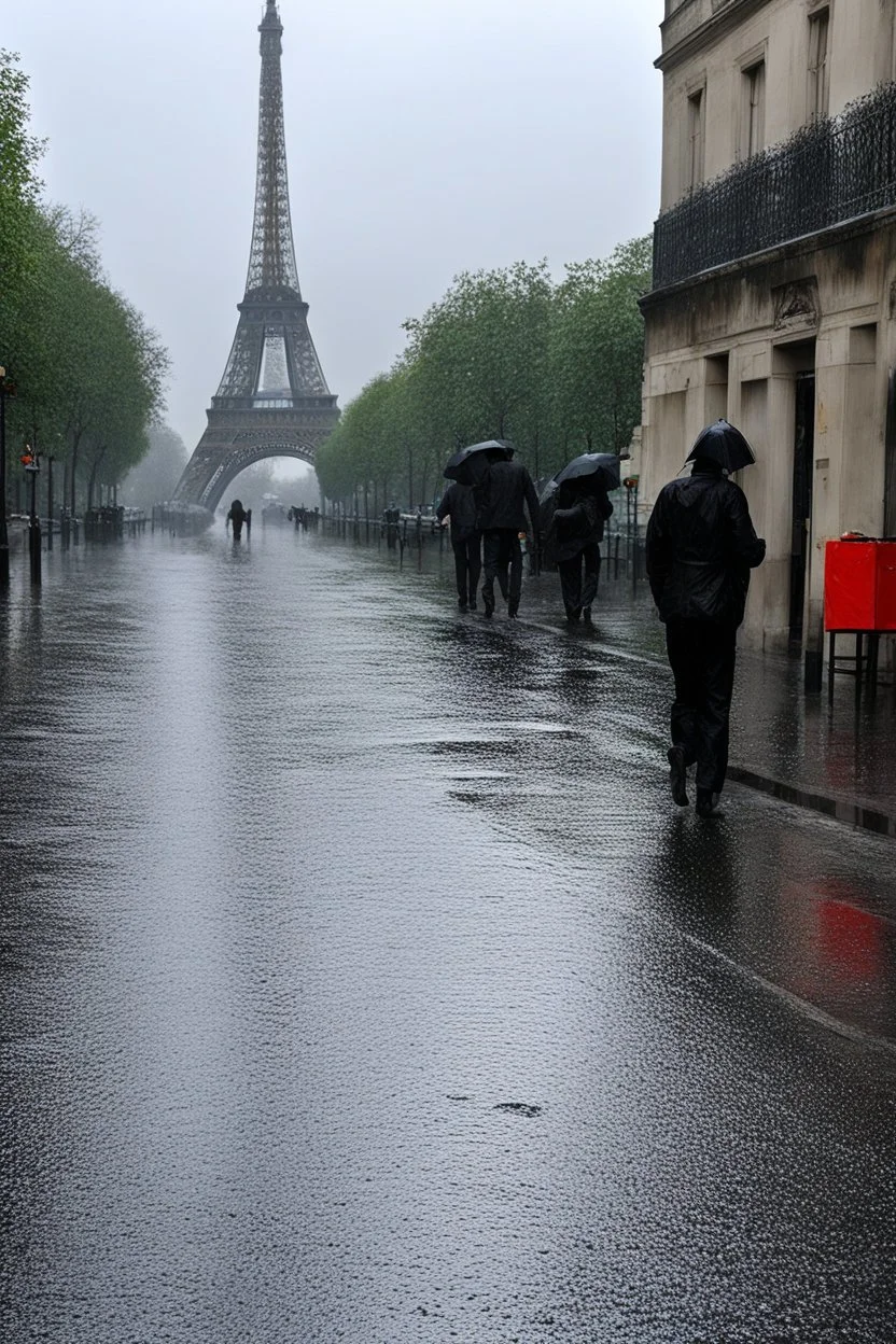 c'est Paris.... sous la pluie Six heures du matin, l’asphalte boit la tasse, ça passe, ça casse, ça glisse sur le macadam, Paname dans le flow, Paname dans l'eau, sous l'eau Rain, rain, rain. Drop. Storm. Rain. Cold. drop, drop, floc dix heures du matin, Les godasses prennent l’eau, Le crew de pepins Les godasses trempées Paname dans le flow, Paname dans l'eau, sous l'eau Rain, rain, rain. Drop. Storm. Rain. Cold. drop, drop, floc Midi, c'est pas mimi: un hiver qui s’étire, qui se tire