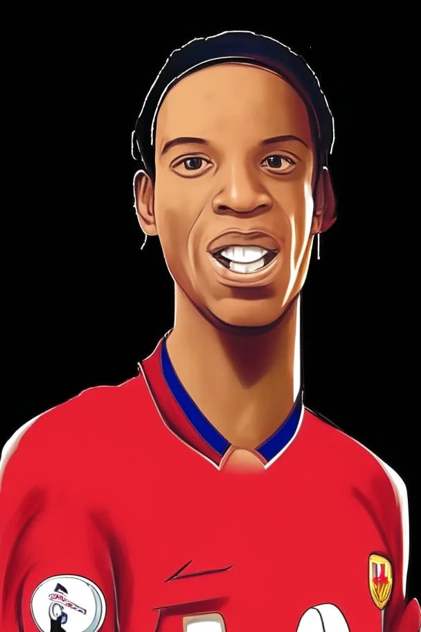 ronaldinho football player cartoon 2d