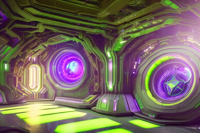 green and purple crystal cosmic and galactic ambiance cinema4d sci-fi futuristic tunnel, full of details, smooth, bright sunshine，soft light atmosphere, light effect，vaporwave colorful, concept art, smooth, extremely sharp detail, finely tuned detail, ultra high definition, 8 k, 16 k, unreal engine 5, ultra sharp focus