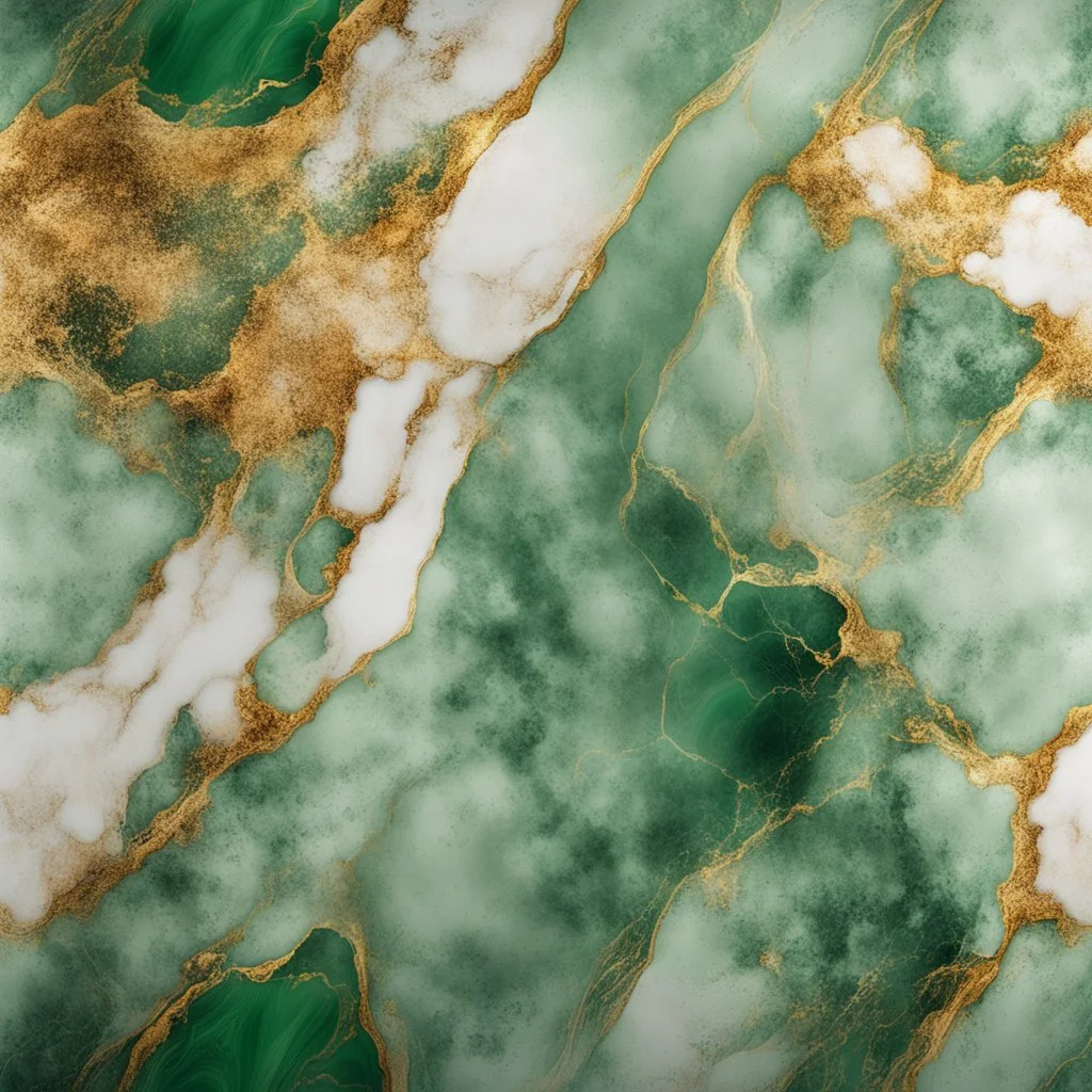 Hyper Realistic golden & green marble texture with rustic background & vignette effect