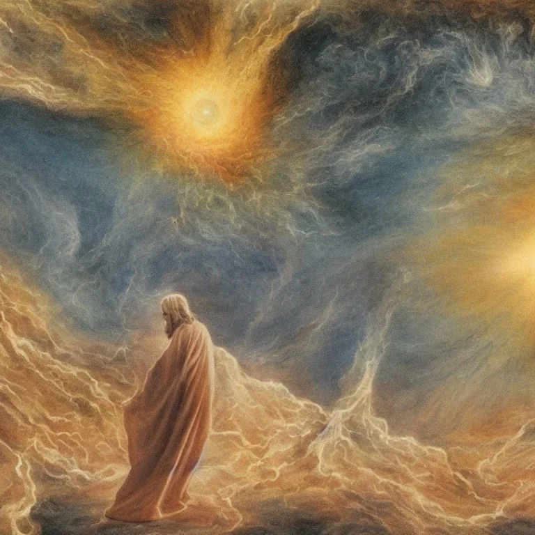 God waiting for the End of the universe at the edge of the creation