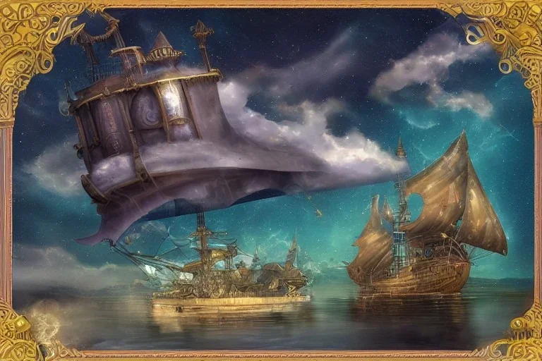 Fantasy sky ship