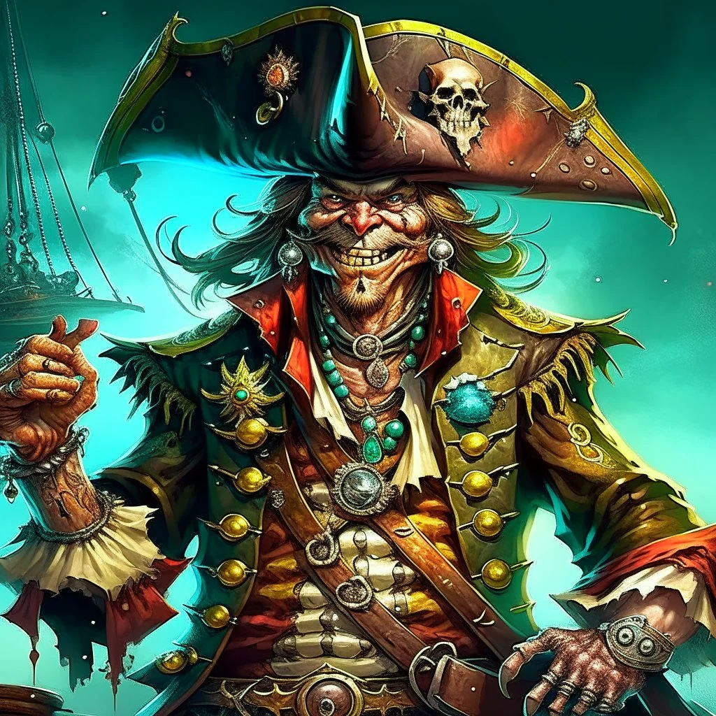 friendly pirate fantasy digital art