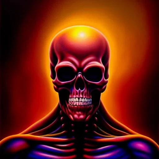 Ultra detailed fullbody Portrait in oil on canvas of Skeletor ,extremely detailed digital painting, extremely detailed face,crystal clear Big glowing eyes, mystical colors ,perfectly centered image, perfect composition, rim light, beautiful lighting,masterpiece,8k, stunning scene, raytracing, anatomically correct, in the style of robert e howard and Wizyakuza and Ohrai Noriyoshi and Simon Bisley and uncannyknack