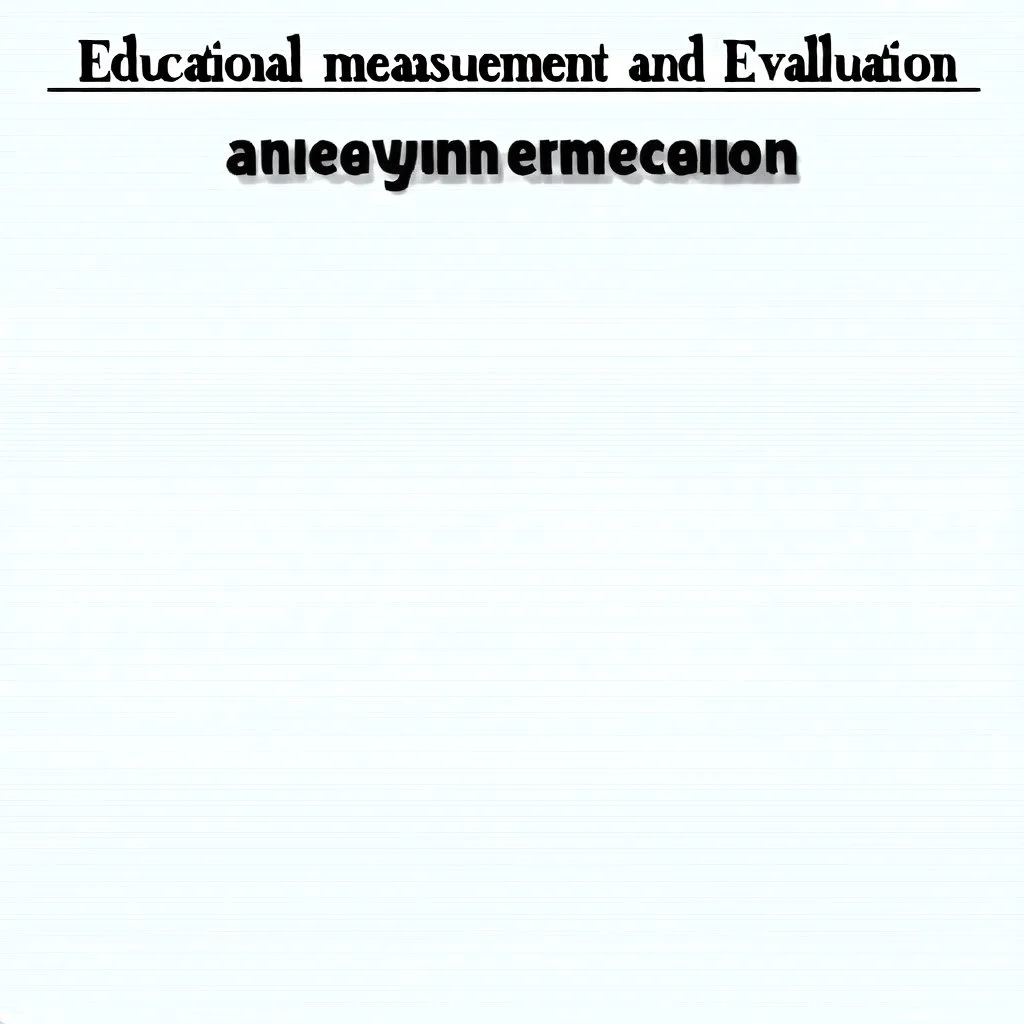 Educational measurement and evaluation