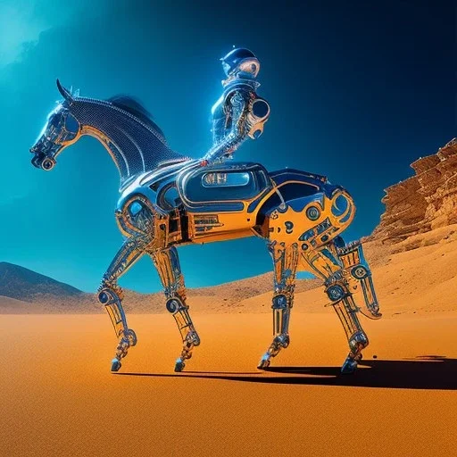 fullbody Drawing of 'Robot Horse',all metal parts,intricate detail,andrea bonelli,Kilian Eng,Ohrai,evan lee,Aleksandr Sidelnikov,KyuYong Eom,three quarters frontal aerial view,toned colors,16k