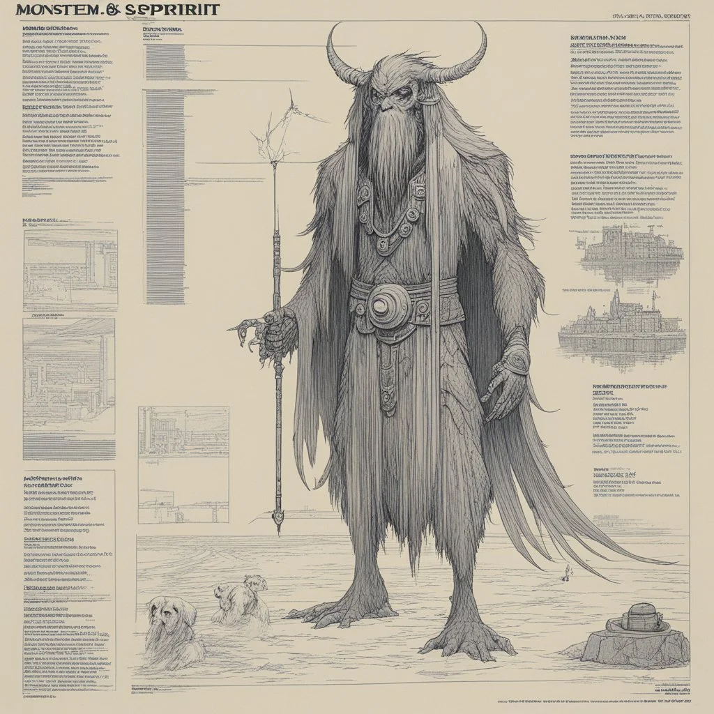 ConceptSheet: AD&D monster magnesium spirit, with statistics [by Moebius]