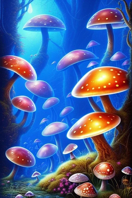 Fungi world,dream, deep Colour